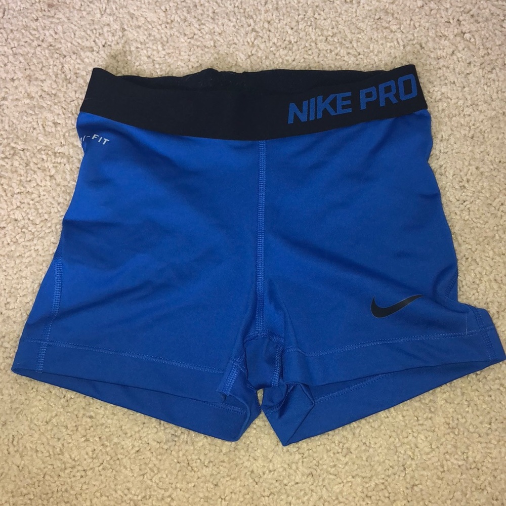 blue nike pro spandex.